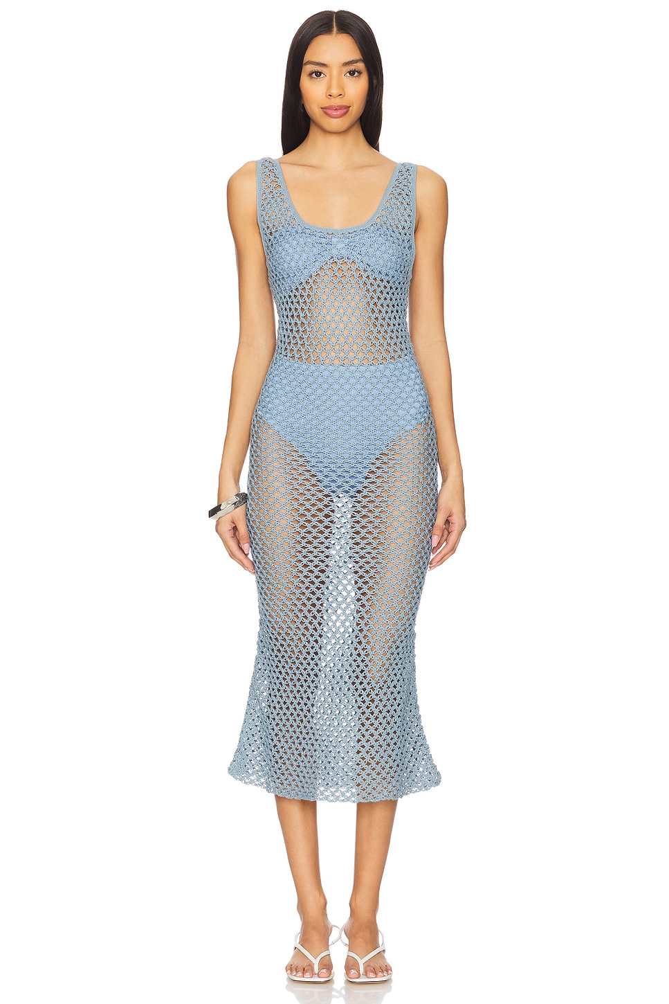 

Платье миди в технике крючком Illapa от Escvdo, light blue
