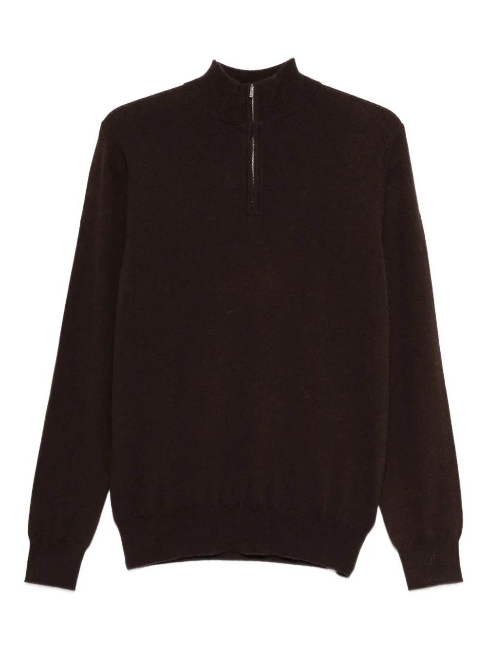 

Свитер с наполовину застегивающейся молнией Soft Goat, коричневый