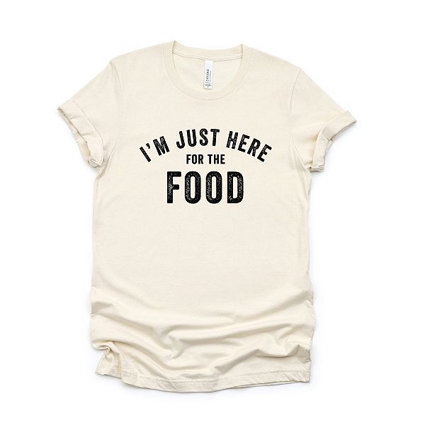 

Футболка с принтом I'M just here for the food Simply Sage Market, Cream, Зеленый, Футболка с принтом I'M just here for the food Simply Sage Market, Cream