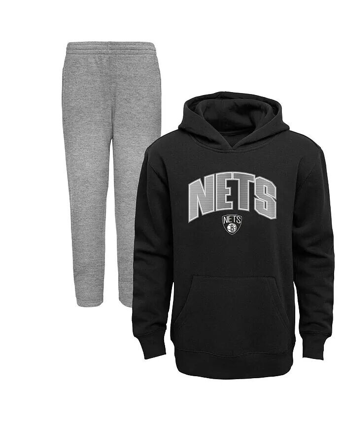 

Комплект из толстовки и штанов Brooklyn Nets Double Up для мальчиков дошкольного возраста, черного и серого цветов Outerstuff
