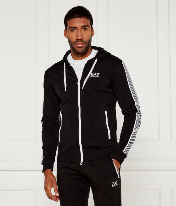 

Толстовка Ea7 Longline Fit, черный / белый