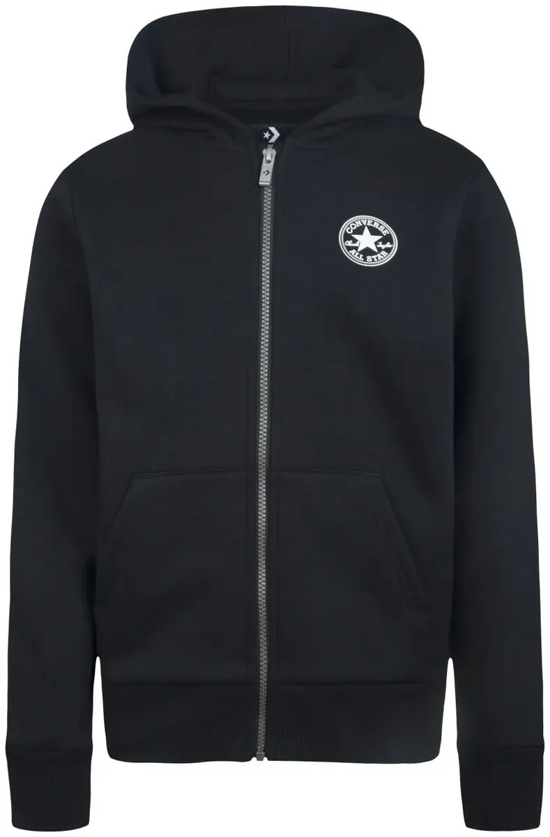 

Толстовка Converse с капюшоном "CNVB FLEECE CTP CHEST CORE FZ", черный