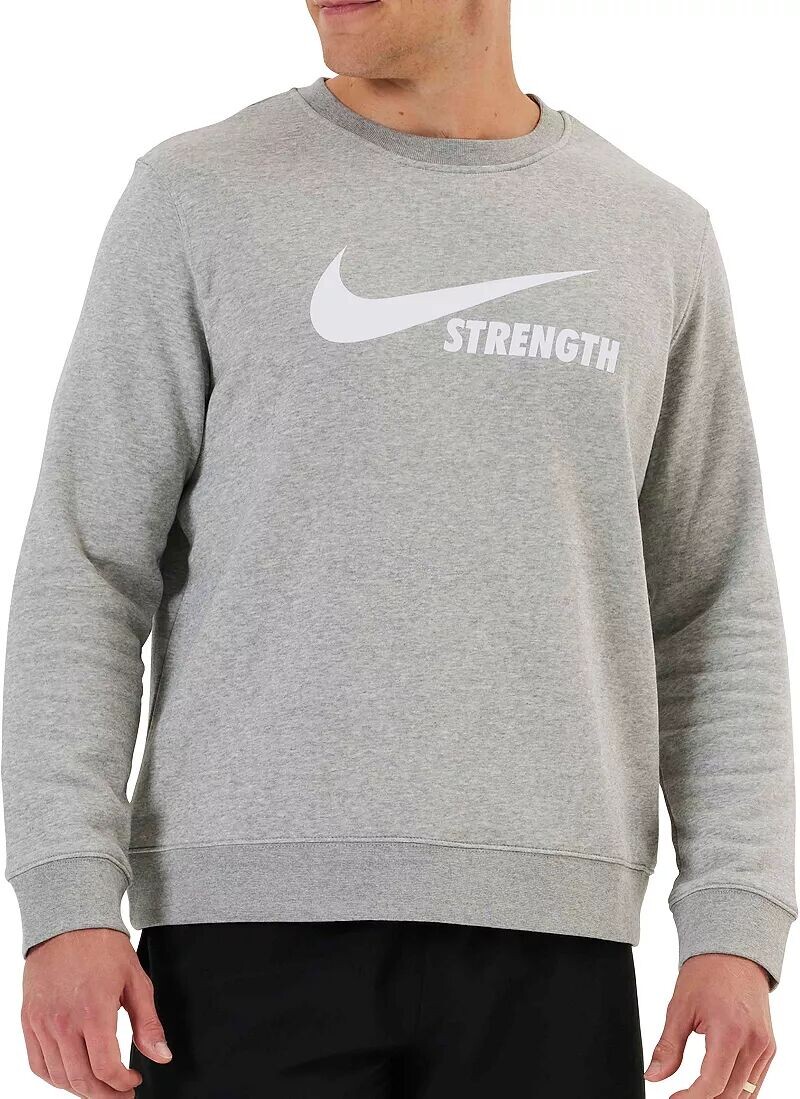 

Мужская толстовка с круглым вырезом Nike Strength, белый/серый