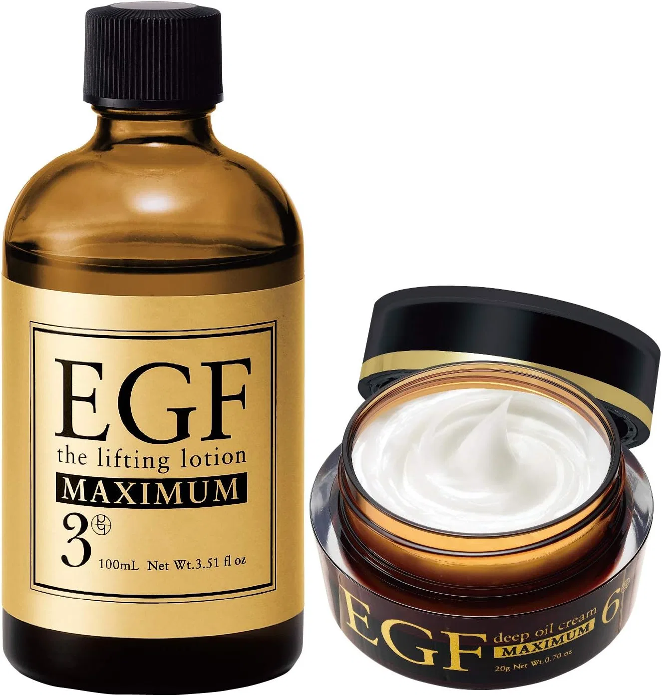 Набор для ухода EGF Maximum: лосьон 100 мл и крем 20 г