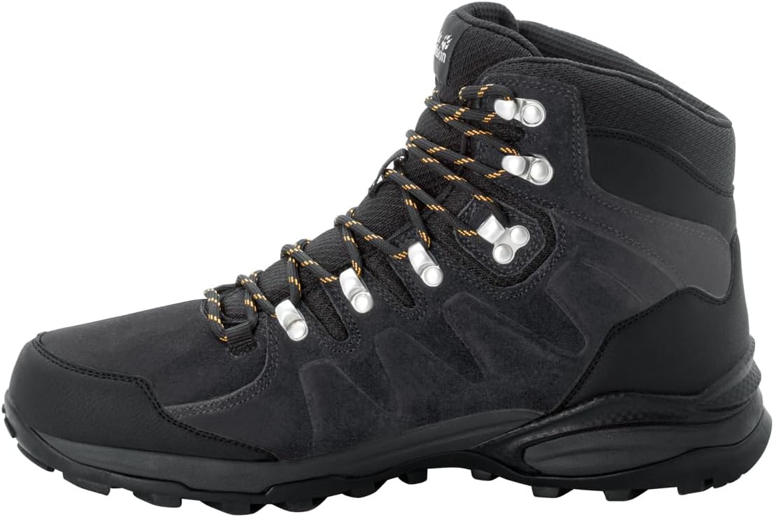 

Мужские ботинки Jack Wolfskin Refugio Texapore Mid, Phantom/Burly Yell