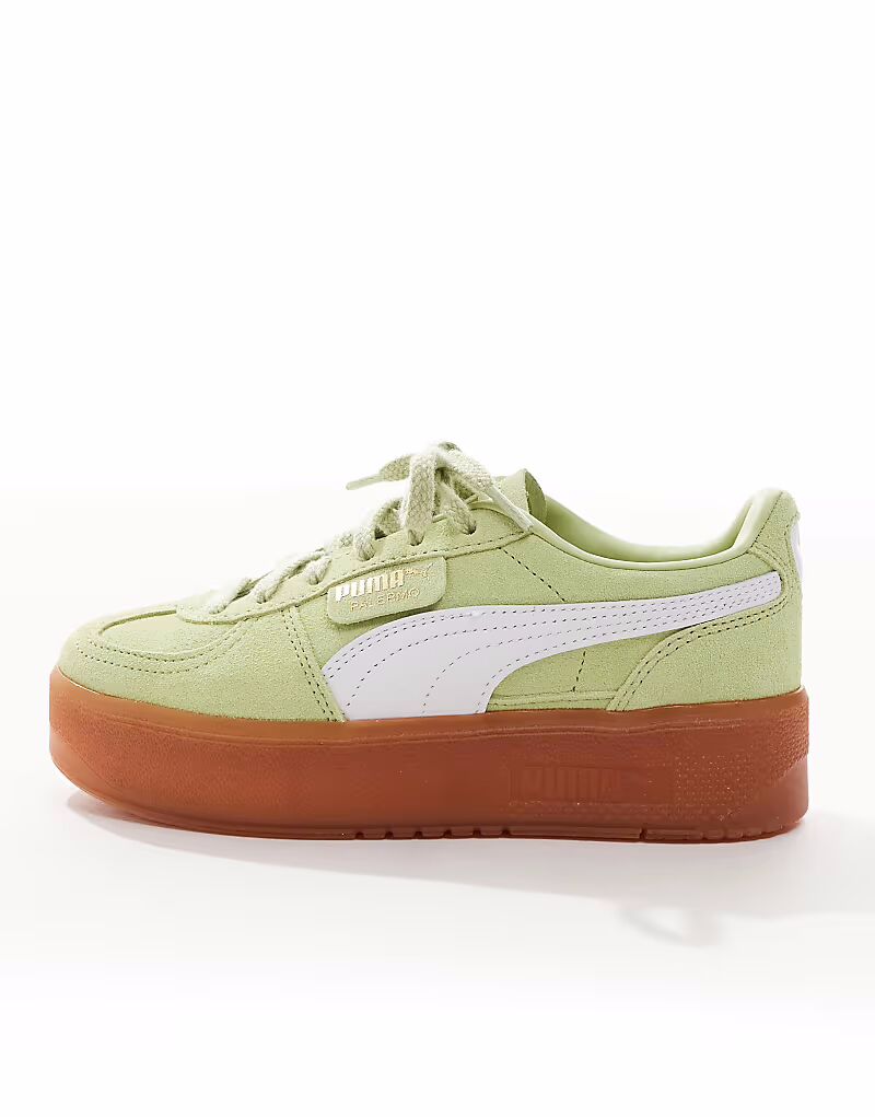 Кроссовки Puma Palermo Eleveta светло-зеленого цвета — фото 2