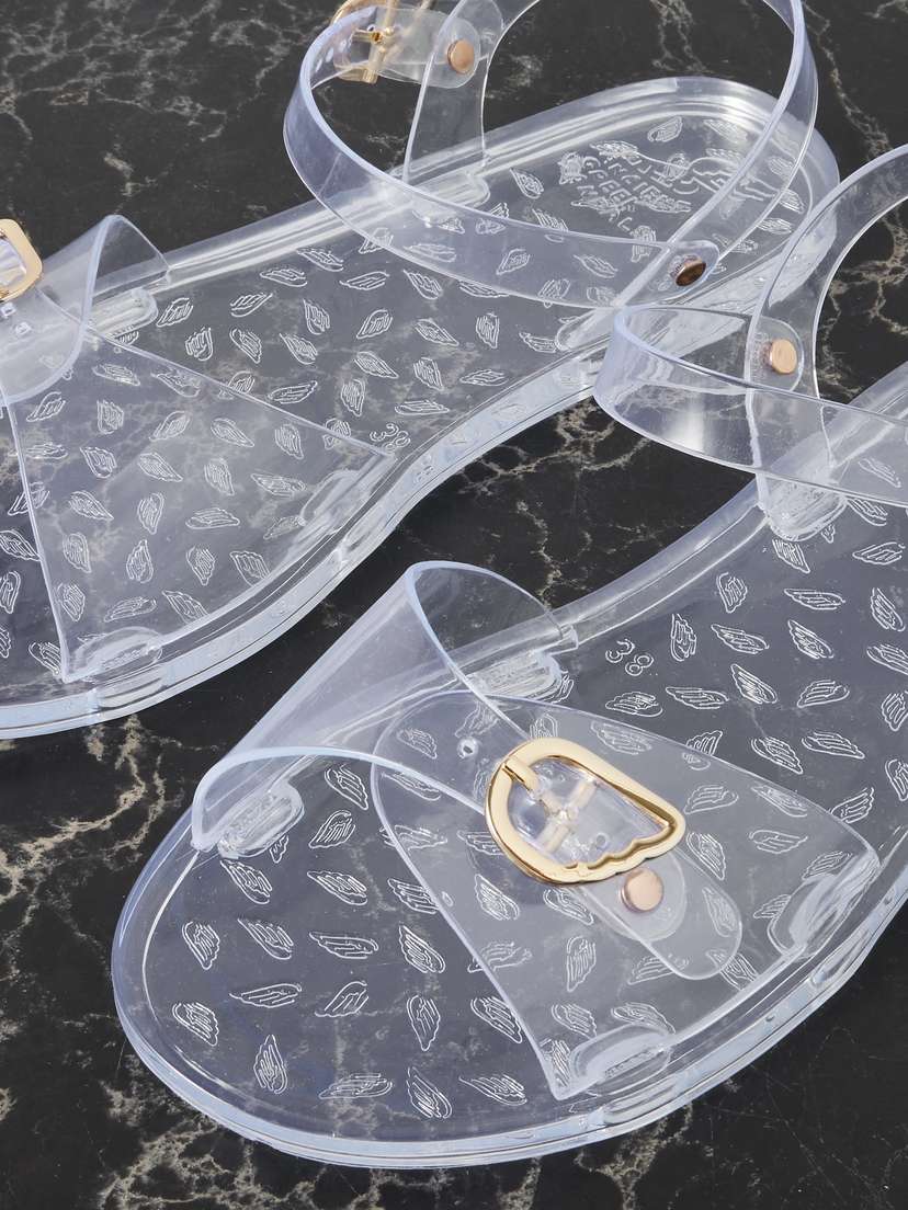 Сандалии Irini из переработанного ПВХ с открытой пяткой Ancient Greek Sandals, прозрачный — фото 4