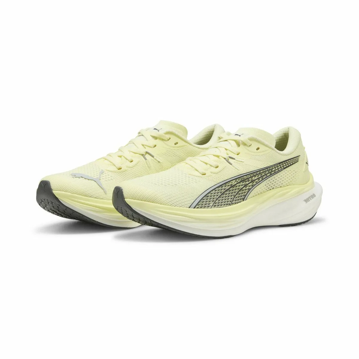 Мужские беговые кроссовки Deviate Nitro 3 PUMA, Gold Moon-Gray — фото 2