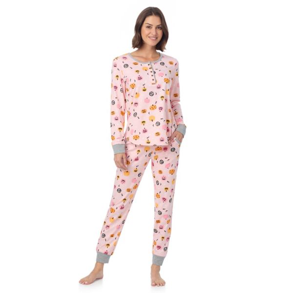 

Уютный комплект пижамы с длинным рукавом и брюками-джоггерами Petite Cuddl Duds, цвет blush pumpkins