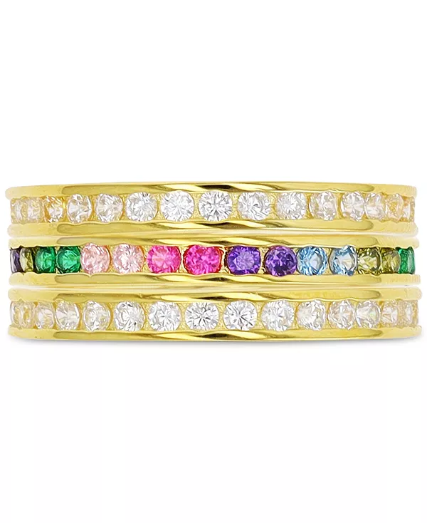 

Кольцо с кубическим цирконием из стерлингового серебра или стерлингового серебра с 14-каратным золотом Macy'S, multi