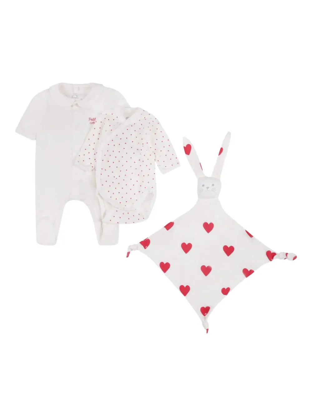 

Подарочный комплект для новорожденного с принтом Petit Bateau, белый