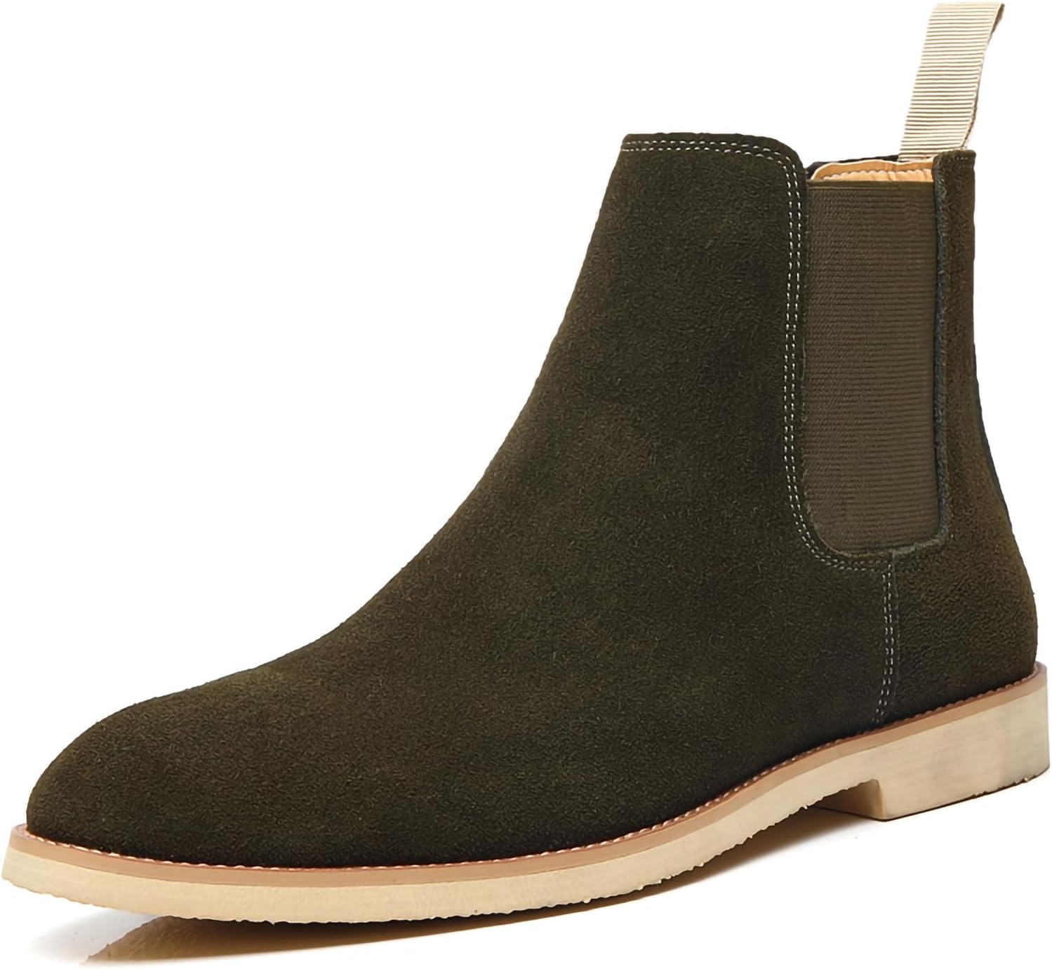 

Мужские ботинки Челси на щиколотку Замшевые ботинки Слипоны Удобные нарядные ботинки для мужчин Стильные кожаные ботинки Противоскользящие ботинки Generic, зеленый