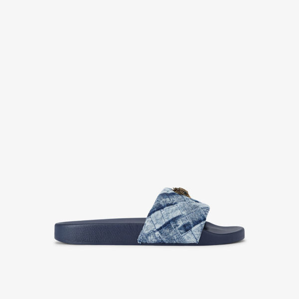 Джинсовые шлепанцы с декором в виде орла Meena Kurt Geiger London, синий