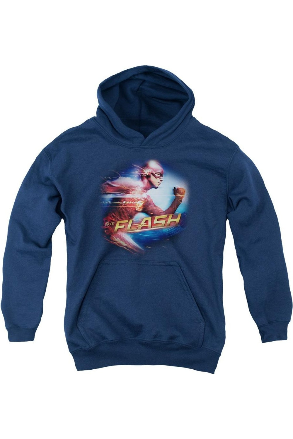 

Футболка с капюшоном The Flash Fastest Man для детей Gildan, темно-синий