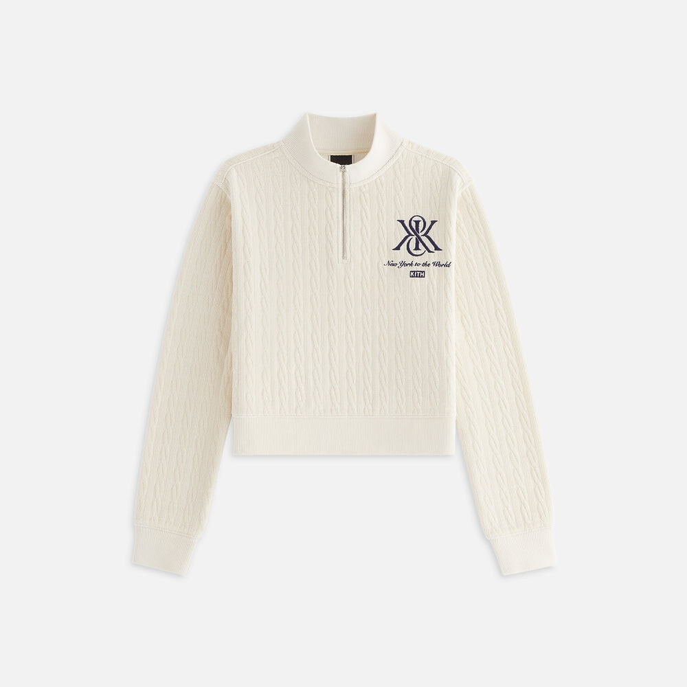 

Толстовка Kith Women Hunter II Crest Chenille Quarter Zip, цвет Waffle