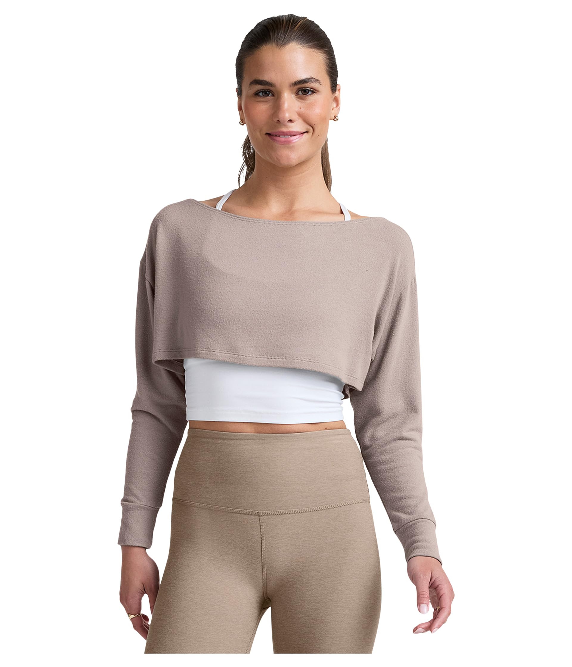 

Топ Beyond Yoga Duet 2-Way Convertible Shrug, цвет Oatmeal