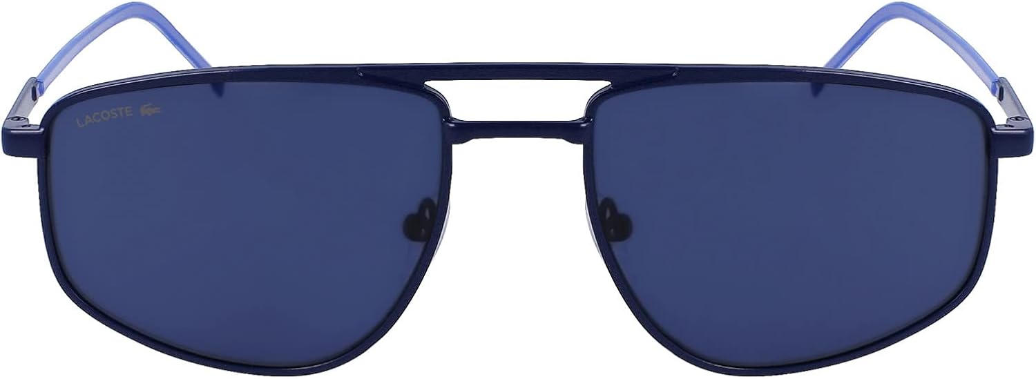 

Lacoste мужские L254s прямоугольные солнцезащитные очки, Matte Blue