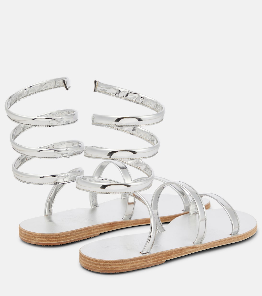 Сандалии из кожи Офис Ancient Greek Sandals, серебряный — фото 3
