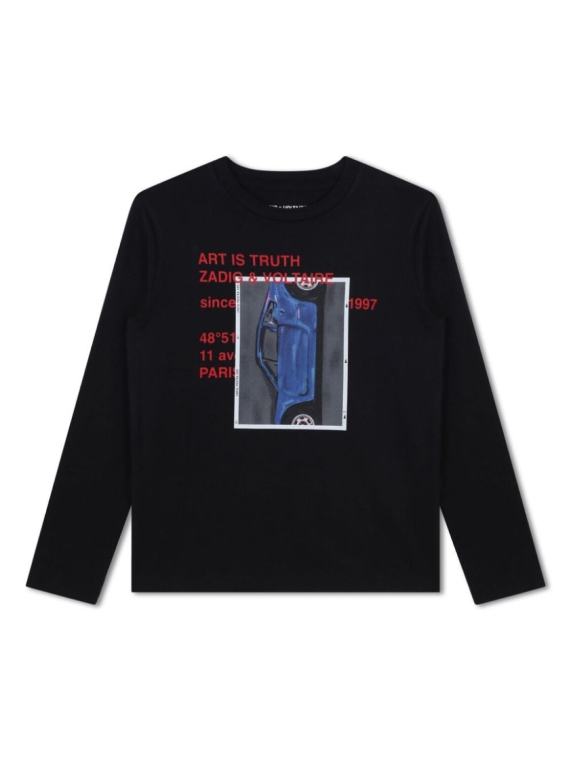 

Футболка Zadig & Voltaire Kids с графическим принтом, черный
