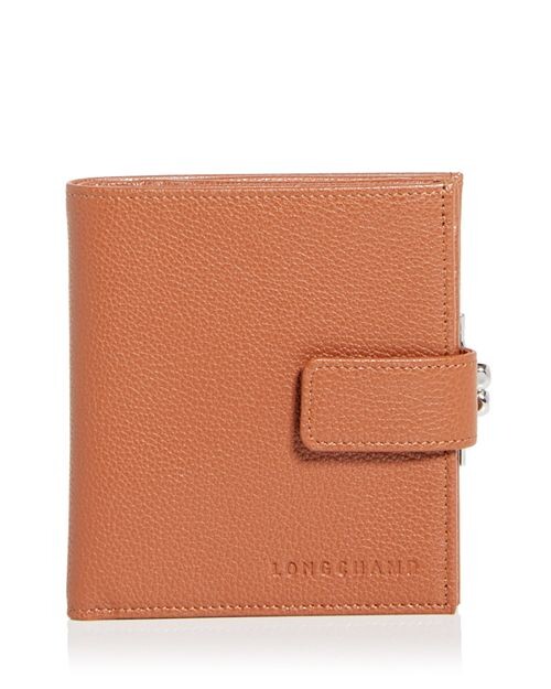 

Ле Фулон&;eacute; Кожаный французский кошелек Longchamp, цвет Caramel