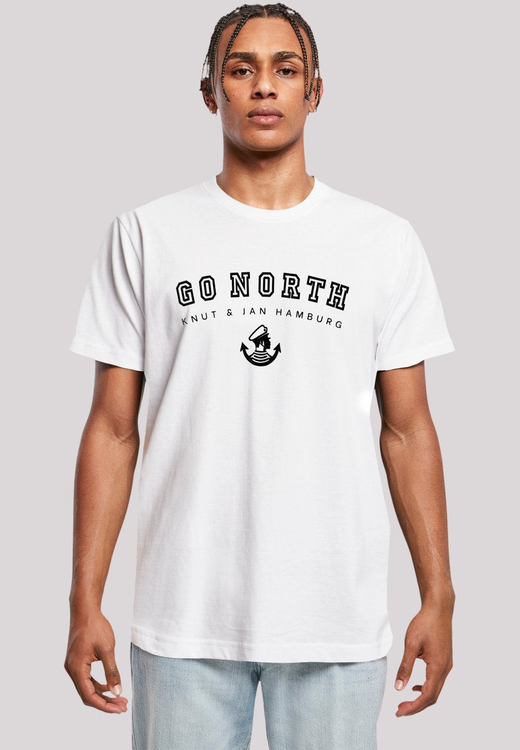 

Футболка с принтом GO NORTH F4NT4STIC, белый