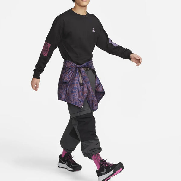 Футболка acg long sleeve t-shirt 'black' Nike, черный — фото 3