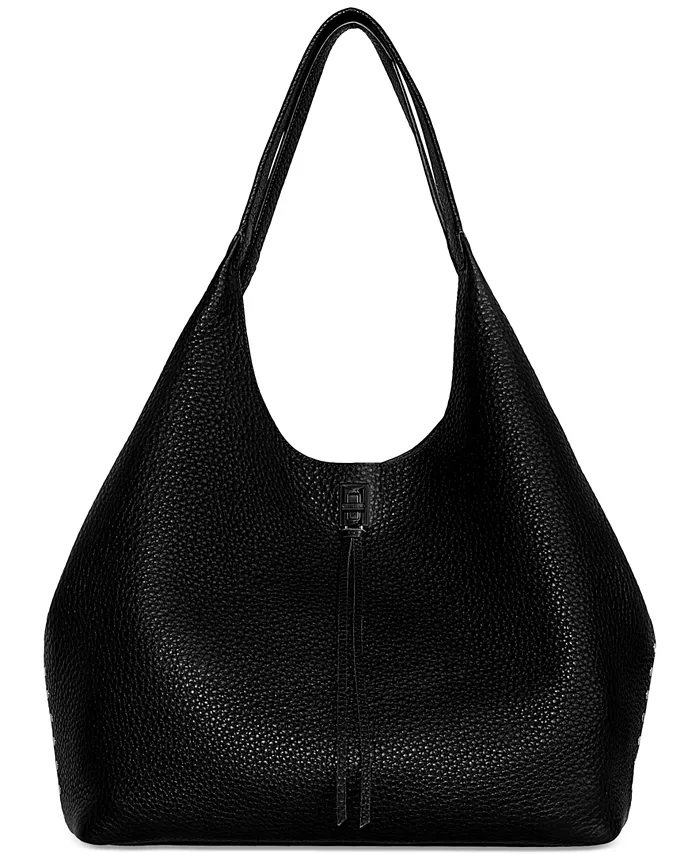

Даррен Очень большая кожаная сумка-тоут с фирменным дизайном Rebecca Minkoff, черный
