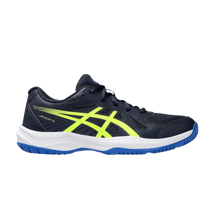 

Кроссовки ASICS Upcourt 6 GS Midnight Safety Yellow, синий