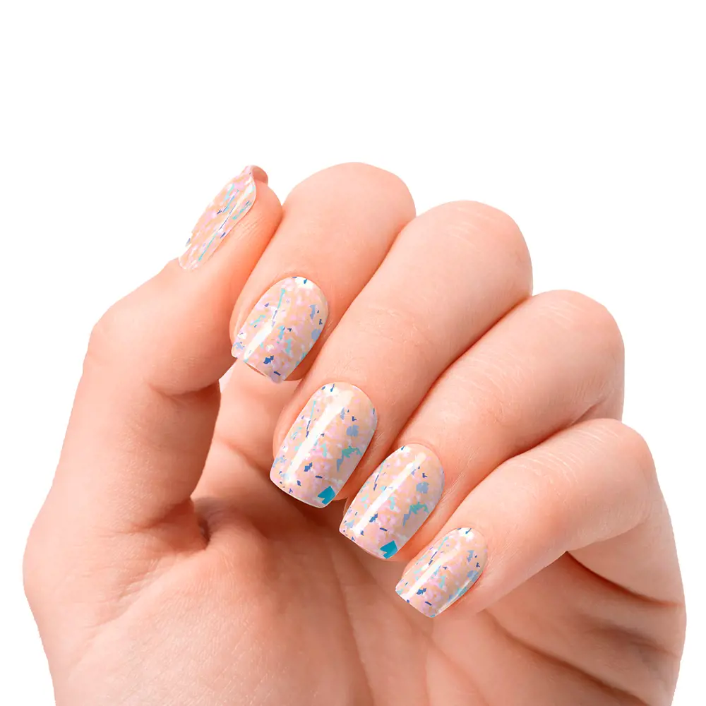 Лак для ногтей Láminas de uñas de gel peach galettes premium luxe #metallic Nooves, 20 шт. — фото 3
