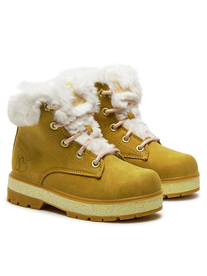 Женские ботинки Skechers Street Glitz с мехом и шнуровкой, коричневый — фото 2