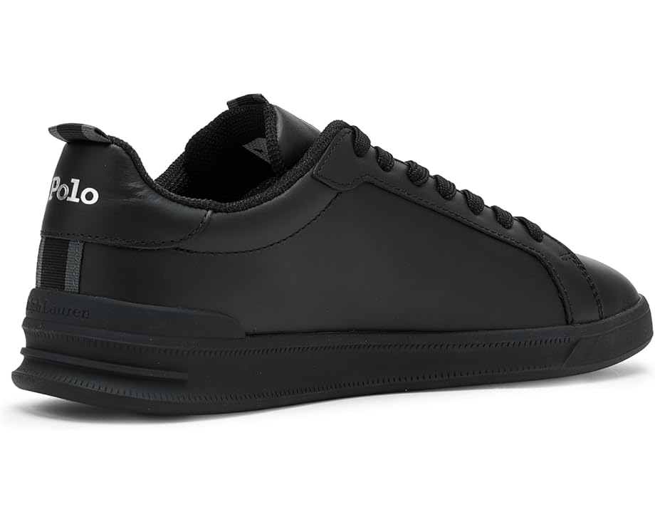 Мужские кеды Polo Ralph Lauren Heritage Court II Leather, Black/Silver — фото 3