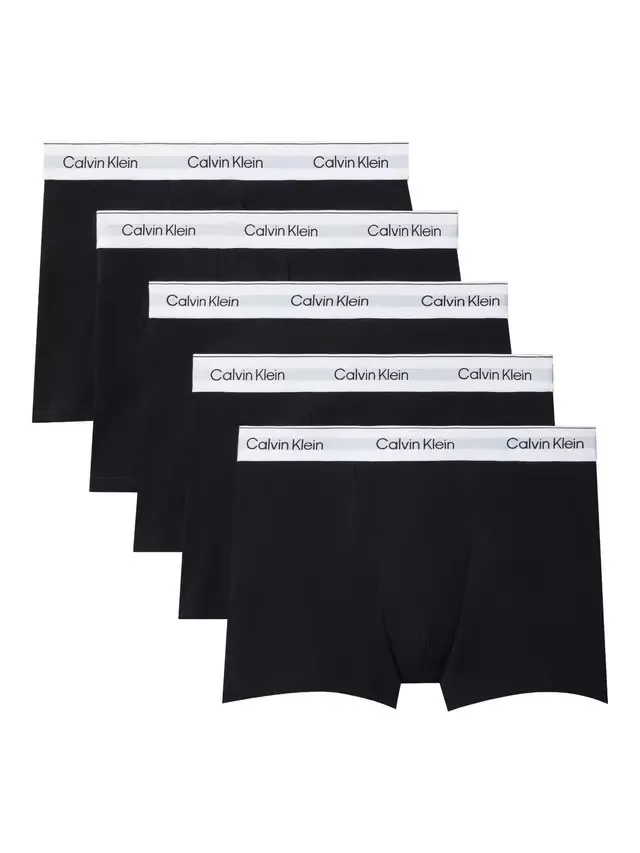 Плавки свободного кроя, комплект из 5 штук, черные Calvin Klein