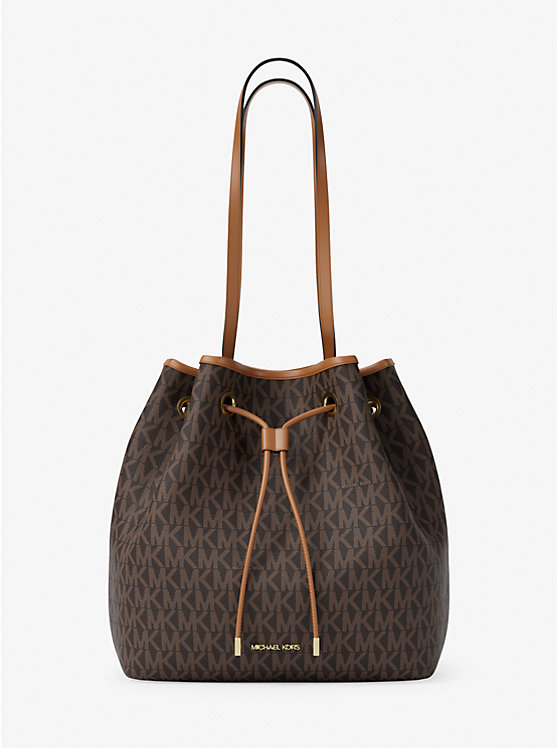 

Средняя сумка-шоппер Avery в форме мешка с фирменным логотипом Michael Kors, Brn/Acorn