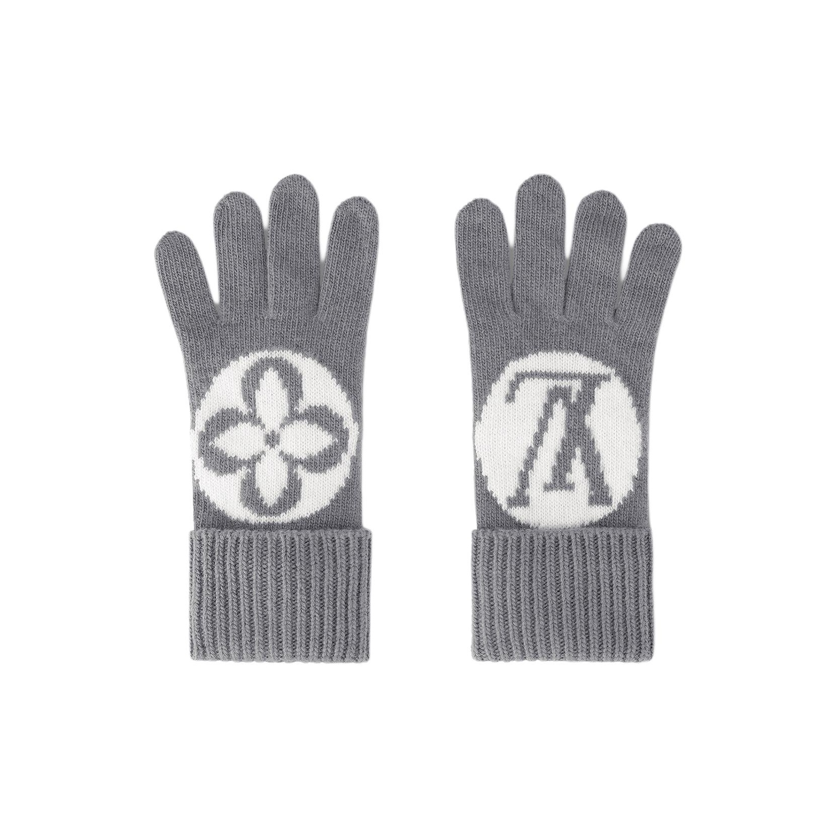 

Перчатки с медальоном LV Louis Vuitton, серый