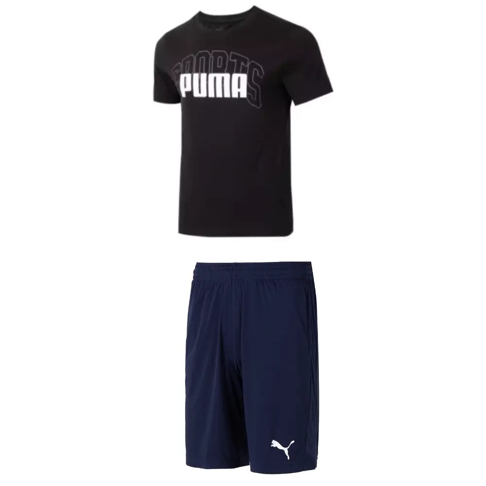 

Повседневная спортивная одежда для мужчин, черный/синий Puma, черный/синий