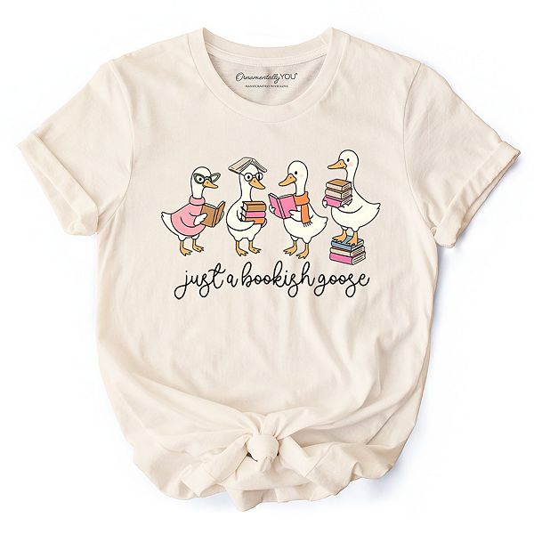 

Футболка Just a bookish goose для книголюбов Ornamentallyyou, Natural