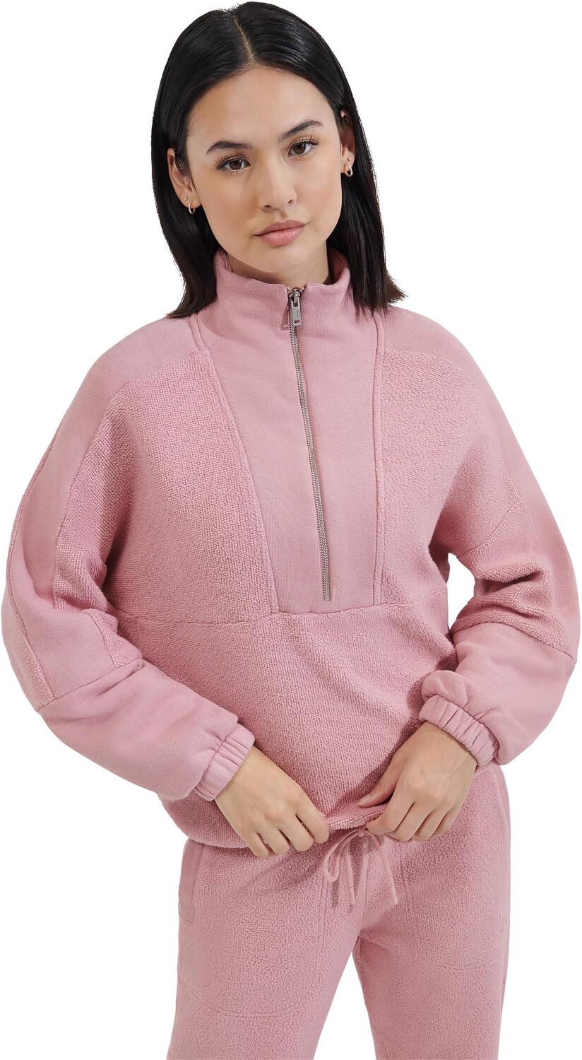 

Толстовка Elana Mixed 1/2 Zip UGG, цвет Clay Pink