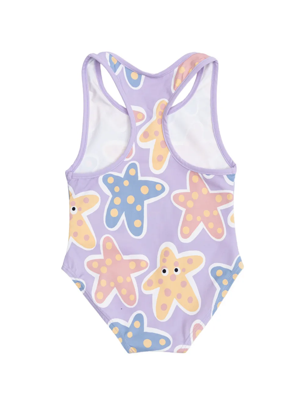 Купальник с принтом морских звезд Stella Mccartney Kids, фиолетовый — фото 2