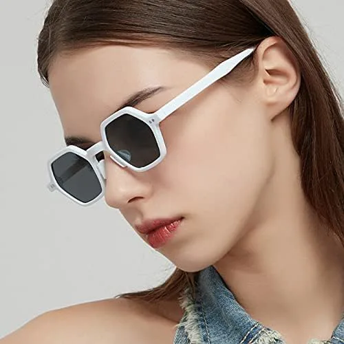 

Солнцезащитные очки Polygon 2027 для женщин, прозрачные линзы Ocean, мужские солнцезащитные очки с заклепками, защита от УФ-излучения UV400 MTZJH, Black Blue