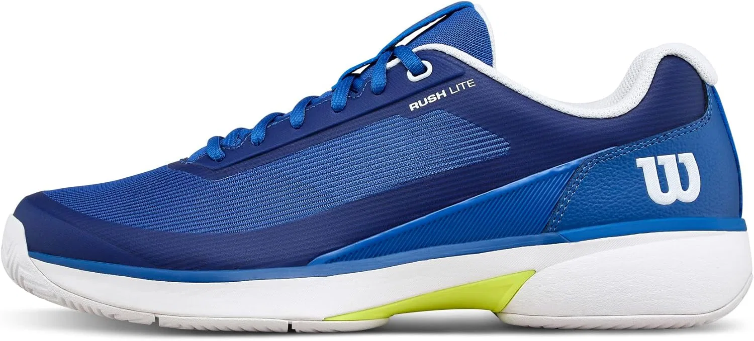 Кроссовки теннисные Wilson Rush Lite 5, Deja Vu Blue/White/Safety Yellow