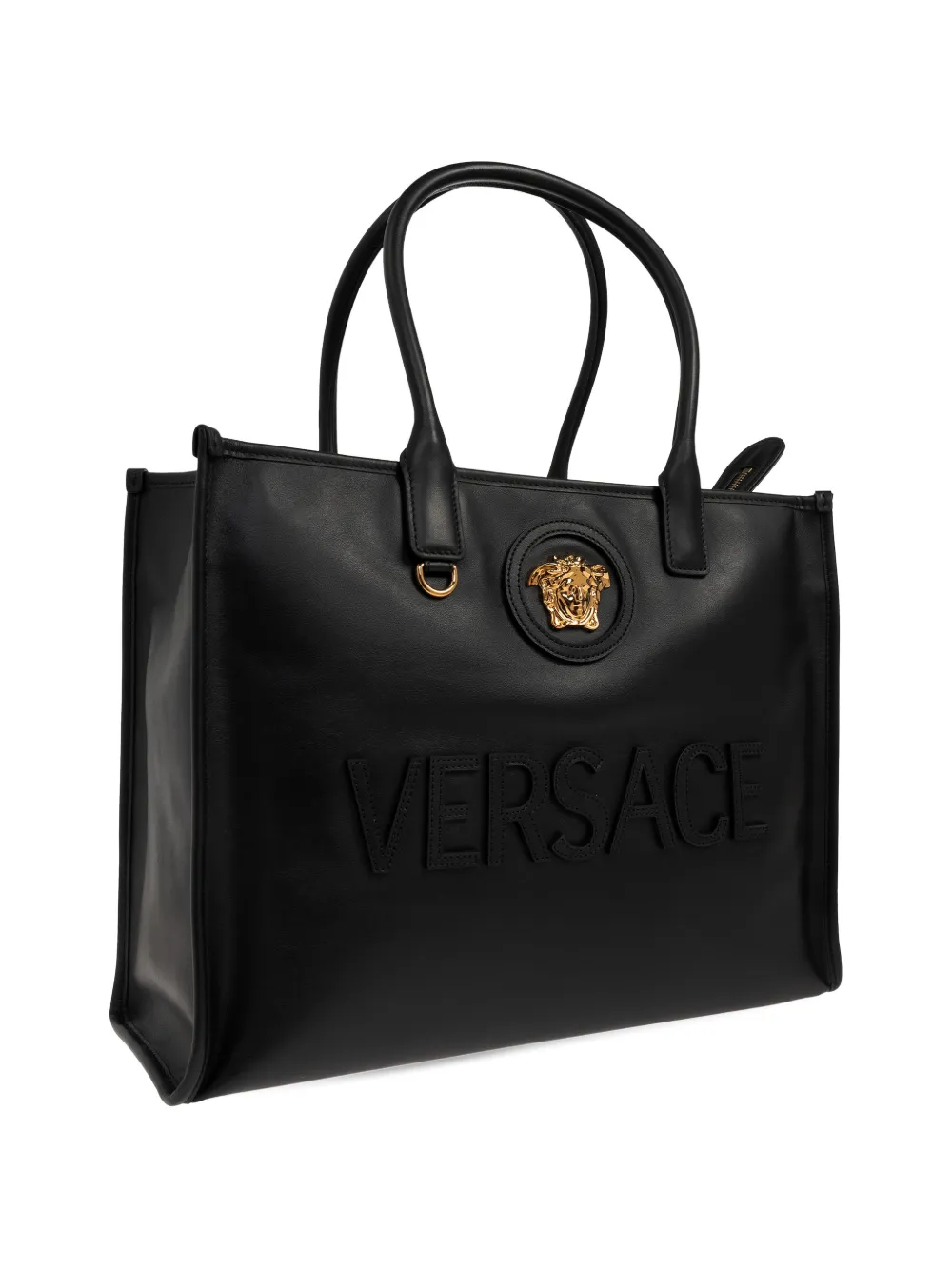 Сумка-тоут с пластиной Медузы Versace, черный — фото 3