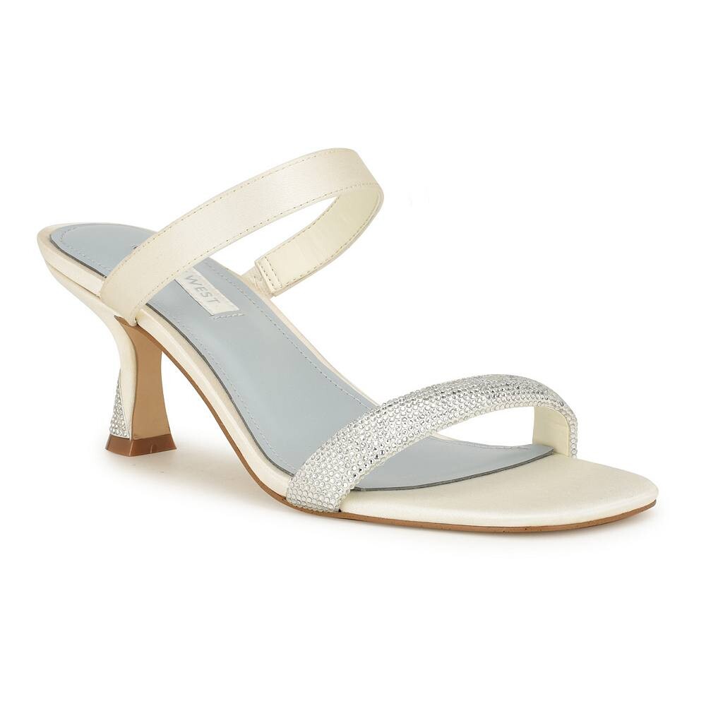 

Женские классические сандалии Nine West Shimme с украшением, цвет Ivory Satin