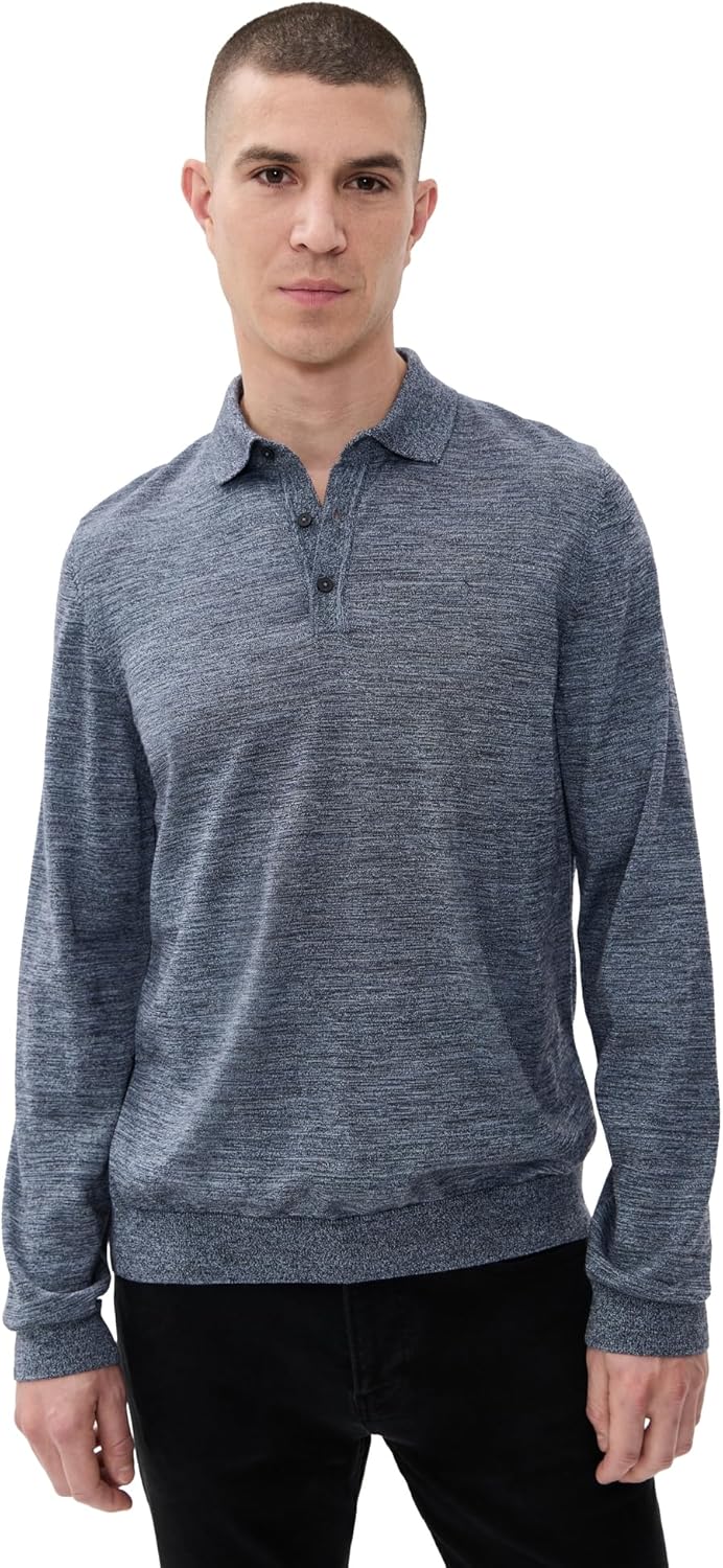 

BOSS Мужская рубашка Lancione с воротником-стойкой, Open Grey