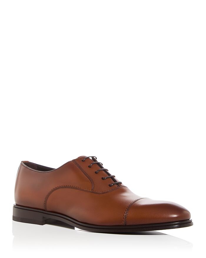 

Мужские оксфорды Boston Cap Toe Ferragamo, коричневый/бежевый