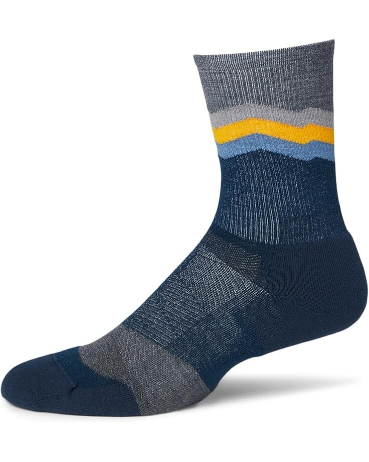 

Носки Unisex Feetures Merino 10 Max Cushion Mini Crew, цвет Switchback Sapphire