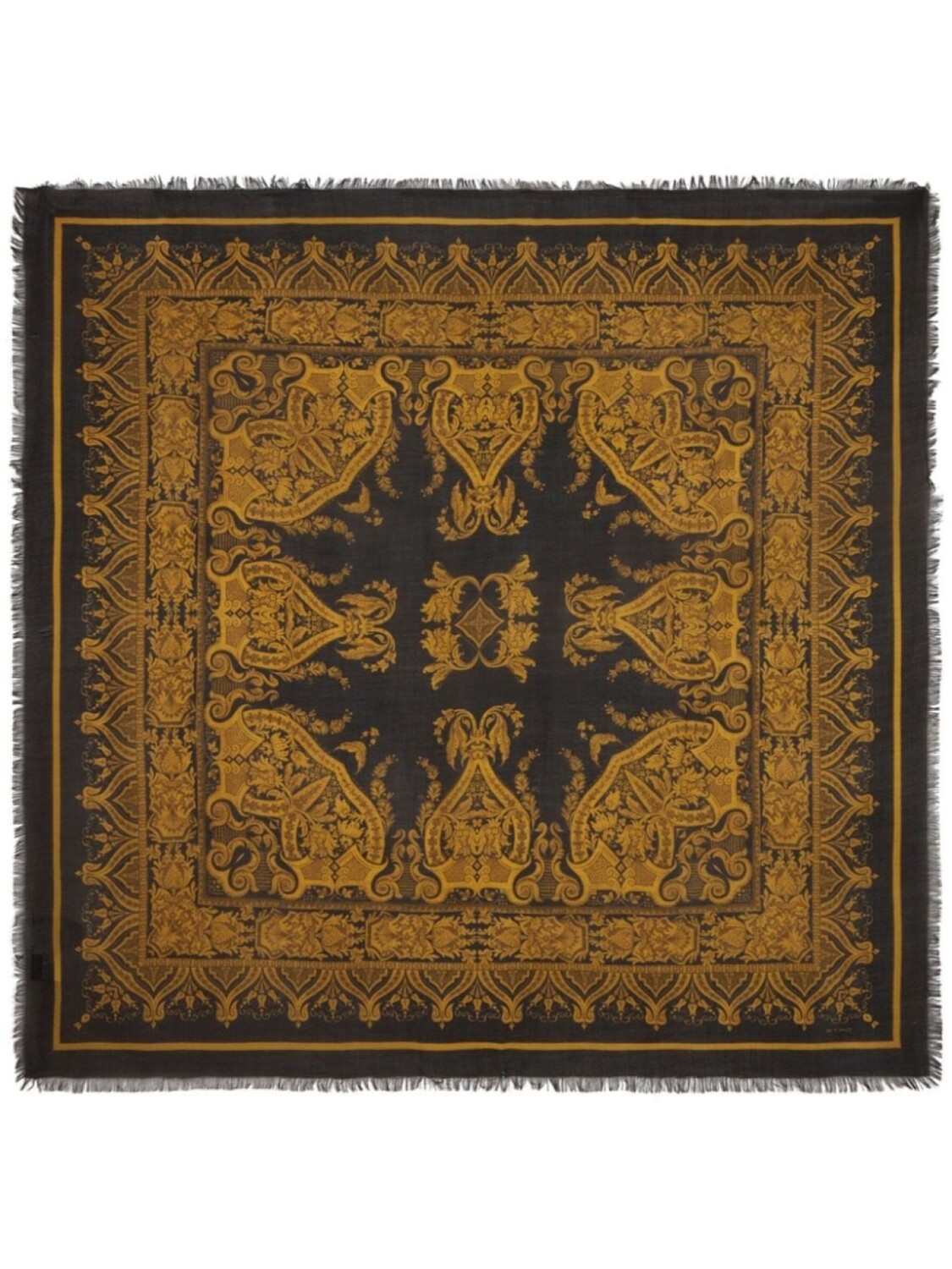 

ETRO шаль с потертостями и узором пейсли, черный