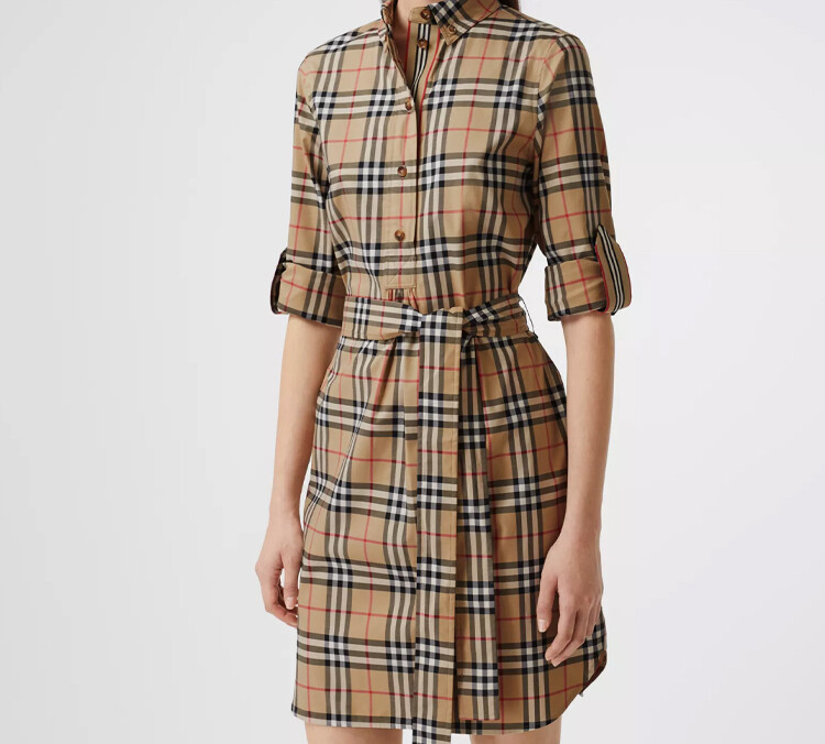 Платье-рубашка Burberry Vintage, бежевый — фото 2