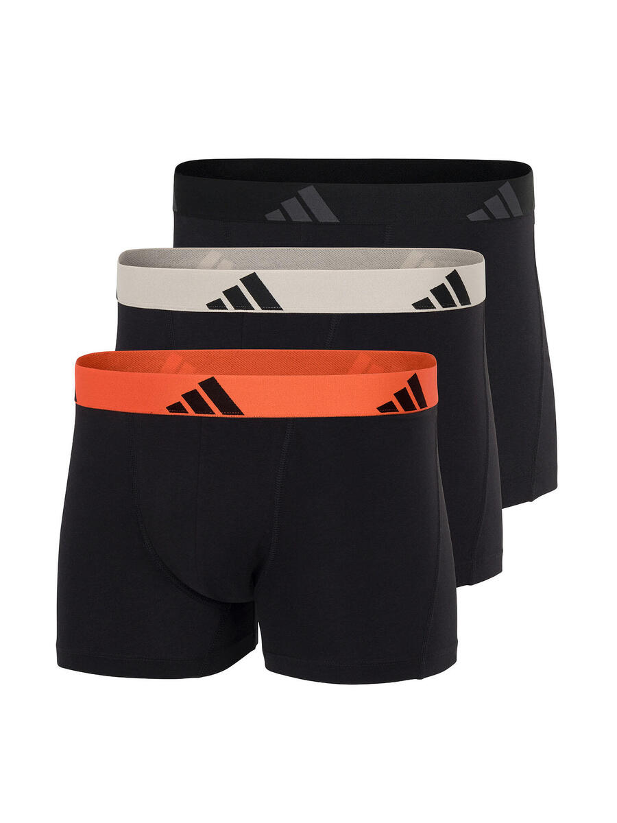 

ADIDAS Мужские облегающие боксёрские шорты Trunk - Active Flex Cotton, чёрные