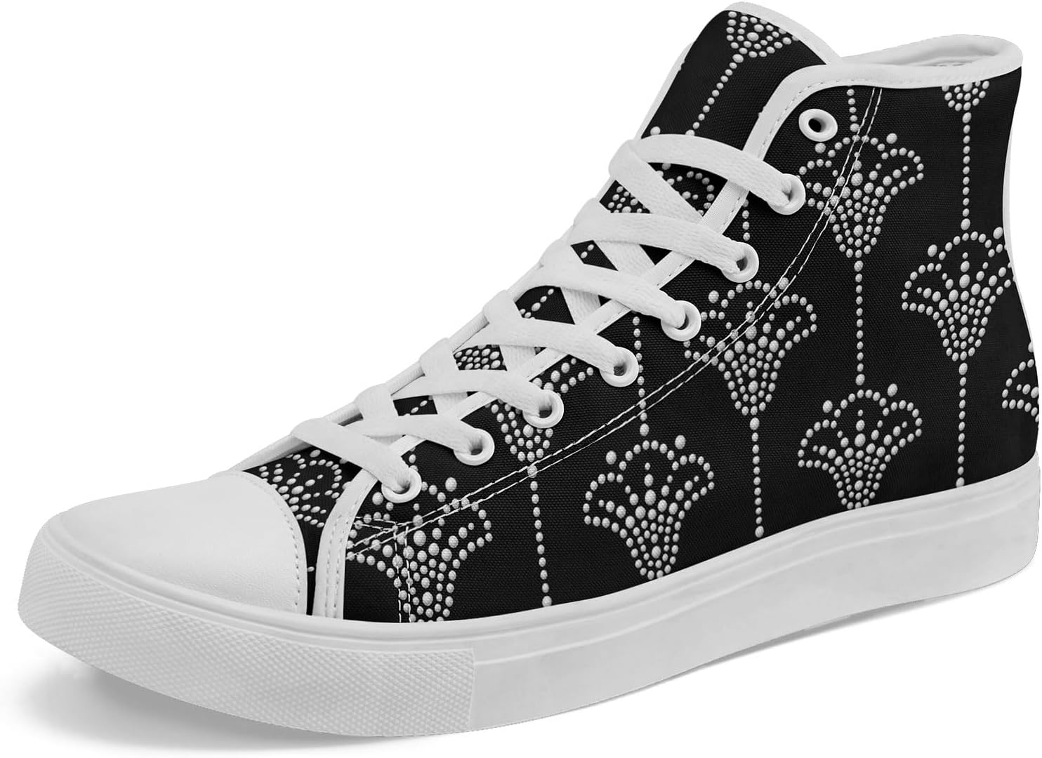 

Высокие кеды из холщовой ткани AWSOLE для мужчин и женщин, модный подарок, дышащие, унисекс, уличная обувь, плоские прогулочные туфли, белый/черный