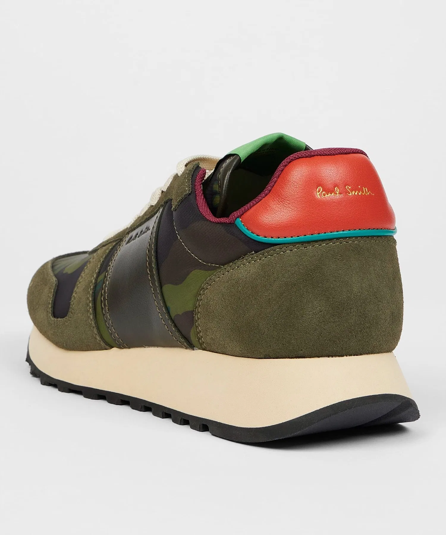 Мужские кожаные кроссовки Paul Smith "Eighties" тёмно-зелёные — фото 4